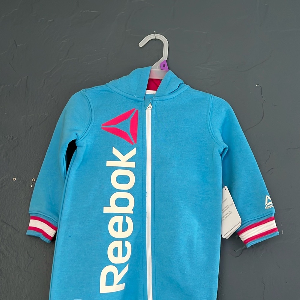 Brand new Reebok infant girls 12 month zipper jumper